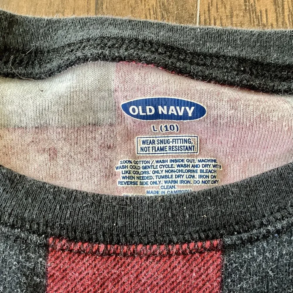 Old Navy Buffalo Plaid Pajama Top